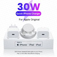 For APPLE Original PD 30W USB Type C Charger For iPhone 12 11 14 13 Pro Max Mini X XS XR 8 Plus iPad Magnetic Wireless Chargers