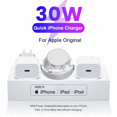 APPLE Original 30W USB Type C Charger 12 14 13 X XS XR 8 iPad Magnetic Chargers