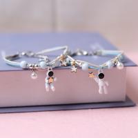 Korean Creative Cute Cartoon Astronaut Pendant Bracelet Sweet Girl Student Ceramic Beaded Hand-woven Jewelry Accessories