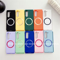 ใหม่ปลอกสำหรับ Samsung Galaxy Z Fold5 Fold4 Fold3 ZFold5 5G เคส Phone Case ลูกกวาดเรียบง่ายสีผิวรู้สึกเคสโทรศัพท์แบบขัดด้านป้องกันเลนส์ปลอกกันแดด2023