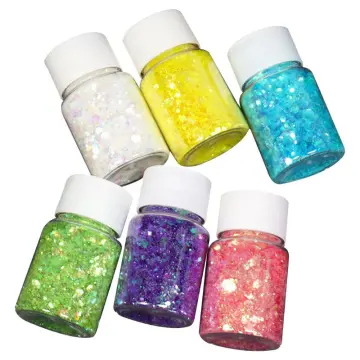 6pcs/set Holographic Glitter For Epoxy Resin Filling Rainbow