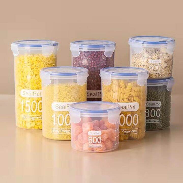 HighQuality Kitchen Sealed Dry Food Storage Jar Grains Flour Cereals Cookie Candy Airtight