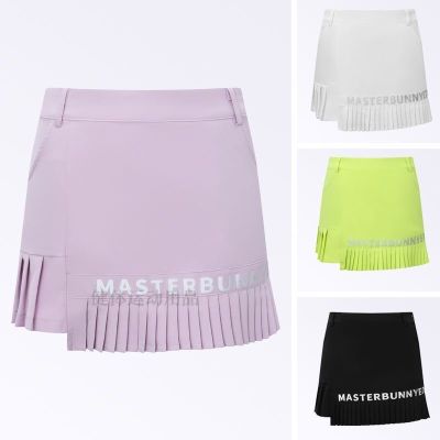 ★New★ 【Korea】Massterbunny golf Uniform Womens Clothing Ladies Summer Outdoor Pleated Skirt Sports Fashion Short Culottes L0DT