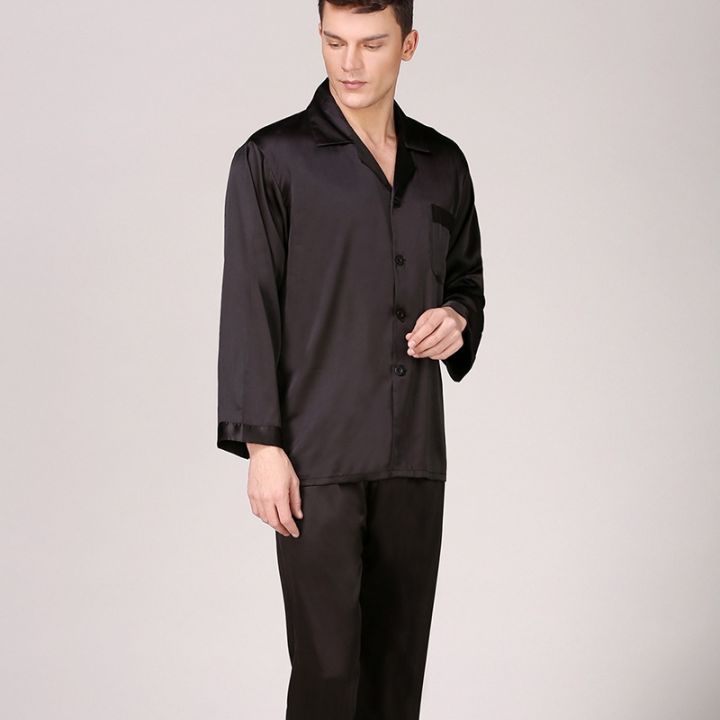 spring-autumn-plus-size-pajamas-suit-men-sleepwear-soft-faux-silk-satin-pijamas-suit-loungewear-black-elastic-waist-home-wear-vmn