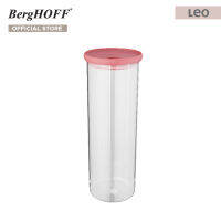 BergHOFF กล่องเก็บเส้นพาสต้าแก้วบอโรซิลิเกต  รุ่น Leo วัดปริมาณสำหรับทาน 1 ที่  10 x 10 x 29.5 ซม.   สีชมพู 3950120