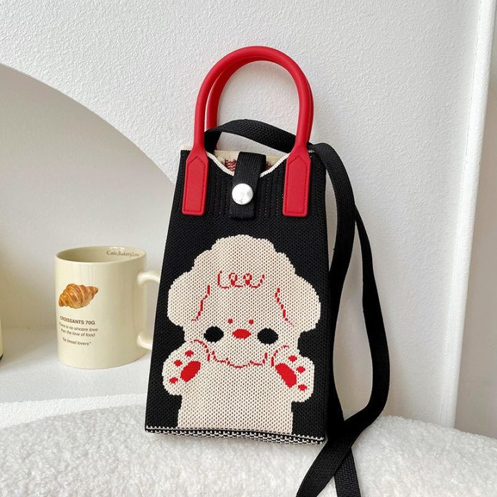 handmade-womens-cross-body-bag-cute-puppy-pattern-mobile-phone-bag-womens-mini-mobile-phone-bag-cartoon-puppy-design-handbag-portable-commuter-shoulder-bag