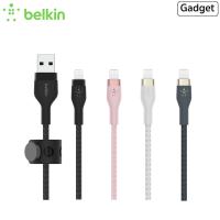 Belkin Boost Charge Pro Flex USB-A Cable สายชาร์จสายถักไนล่อน2ชั้นเกรดพรีเมี่ยม รองรับ iPhone/iPad (ของแท้100%)