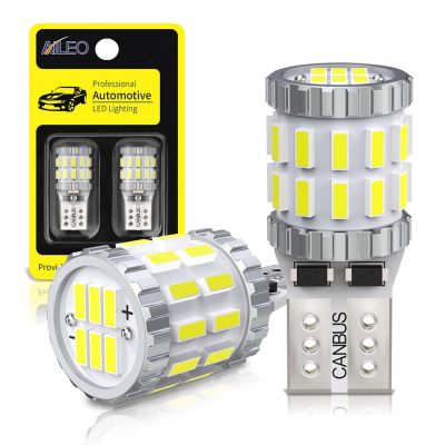 【CW】AILEO 2x T10 W5W LED Canbus bulbs 168 194 3014 SMD Wedge Parking Light License Plate Light Clearance Lights Reading Lamps White