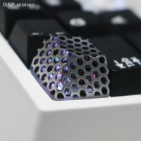 ♤Cut Mimeo Oco Artesão Resina Keycaps Teclado Reteciluminado Mecânica GK61 GK64 SK64 2 GH60 Personalizado Prata RGB Ouro