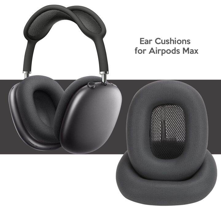 replacement-protein-leather-memory-foam-earpads-ear-cushions-pad-cover-repair-parts-for-apple-airpods-max-headphones-with-magnet