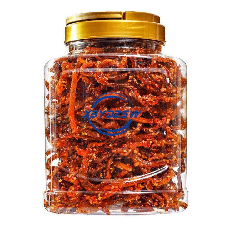 Sesame Spicy Eel Shredded 500g Canned Snacks Small Fish Dried Seafood ...