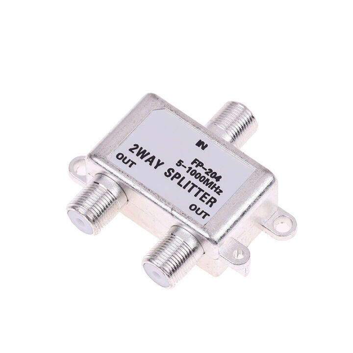 Lun 2 Way Coax Splitter Signal Coaxial F Connector Cable TV Switch ...