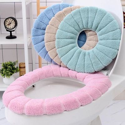 【LZ】bianyotang672 1Pcs Toilet seat cover Autumn Winter New Nordic Style Pure Color Thick Toilet Cushion Soft And Comfortable Toilet Seat Toilet