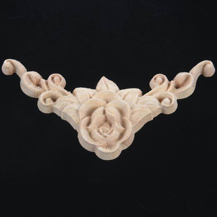 24pcs-8-x-8cm-wood-carved-corner-onlay-applique-door-cabinet-rose-unpainted-european-style