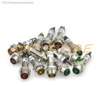 卐 5Pcs Panel 8mm Mounting Red Green Yellow Power Indicator Light Indication LED Signal Lamp 12VDC 24VDC 220VAC XD8-1