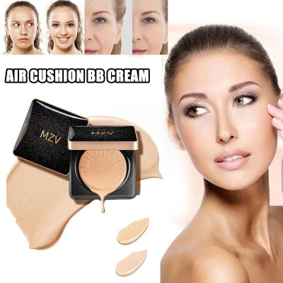 MZV Air Cushion BB Cream พร้อมเปลี่ยน Full Cover คอนซีลเลอร์ควบคุมน้ำมันกันน้ำ Baneou คอนซีลเลอร์ Face Primer Skin Care ~