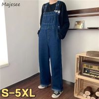 Jeans Men Overalls Autumn New Arrival Couple Trendy All-match S-5XL Loose Mopping Pockets Vintage Washed Ins Students Fashion