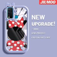 เคส JIUMOO สำหรับ VIVO Y30 Y50 Y30i การ์ตูนมินนี่สีสันสดใสเลนส์กล้องถ่ายรูปแบบนิ่มมอนสเตอร์ตัวน้อยเคสโทรศัพท์แบบใสกันกระแทกเคสป้องกันความคิดสร้างสรรค์โปร่งใส