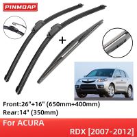 สำหรับ ACURA RDX 2007-2012ด้านหน้าด้านหลังกระจกใบปัดน้ำฝนแปรงตัดอุปกรณ์รถยนต์ J ตะขอ2007 2008 2009 2010 2011 2012