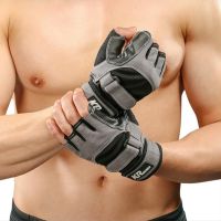 Summer Men Half Finger Anti Slip Outdoor Sport Cycling Glove Palm PU Leather Bracer Tactical Fitness Gym Weightlift Mitten G112