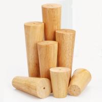 1PCS Natural Solid Wood Furniture Leg Cone Shaped Wooden Carbinet Table Leg 8cm/10cm/12cm/15cm/18cm/20cm/30cm Without Gasket