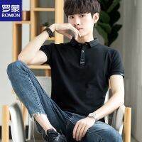 Receive short sleevemale thin summer clothessimplepoloon lapel business casual mens clothing