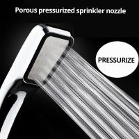 300 Holes Pressurized Single Head Hand Hold Square Shower Head Water Saving Rainfall Spray Nozzle Bathroom Accessories