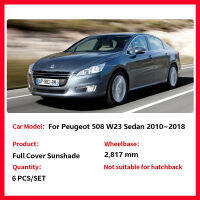 เต็มครอบคลุมอุปกรณ์ป้องกันแสงแดดสำหรับเปอโยต์508 W23ซีดาน2010 ~ 2018ด้านหลังกระจกบังแดดเสื่ออาทิตย์ Protecti หน้าต่างอุปกรณ์ม่าน