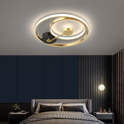 [COD] minimalist led creative ceiling home bedroom dining room living round wrought iron spot