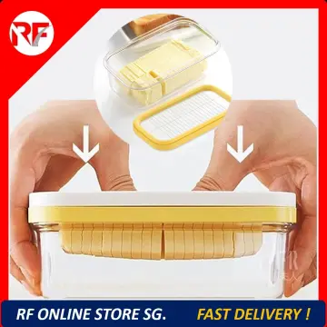 Butter Slicer Cutter Stainless Steel with Lid Suitable