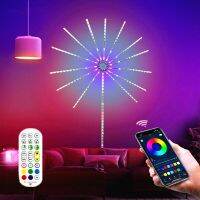 94/156 Heads Smart Firework LED ชุดไฟแบบสายเสียงดนตรี Telecomando Luci Al Neon Per La Decoraza Camera Da Letto Di Natale Di Capodanno