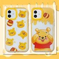 เคสโทรศัพท์มือถือแบบใส หนา กันกระแทก ลายหมีสีเหลืองน่ารัก สําหรับ 14 6 6s 7 8 plus XR 12 13 pro max 2 1