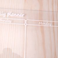 Dry Wipe Calendar Magnetic Board Fridge Calendar Acrylic Whiteboard Weekly Planner Transparent Magnetic Erase Magnetic