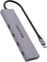 USB C Hub, WAVLINK USB 3.2 Hub with 4 USB C to USB C Ports, Data Speed Up to 10GBPs, Support 87W Power Delivery, USB Type C Hub for MacBook Pro/Air iMac iPad Pro Dell Chromebook and More Type-C 3.2