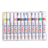 27RA 12pcs/lot colorful Waterproof pen Car Tyre Tire Metal Permanent Paint markers