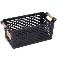 Plastic Desktop Storage Basket Rectangular Bathroom Portable Storage Box Bath Basket Kitchen Debris Multi-Purpose Baskets