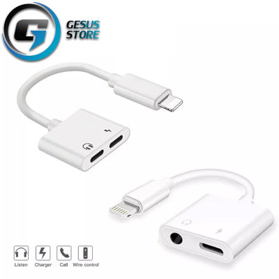 สายแปรงหูฟัง 4in1 dual Lightning Audio &amp; Charge Adapter และอะแดปเตอร์ชาร์จสำหรับ iPhone7/8/X/XR/iOS 10/11/12 BY GESUS STORE