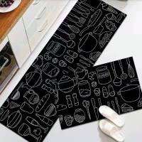 Fashionable Simple Nordic Style Kitchen Floor Mat Household Car Long Strip Door Mat Modern Home Decor