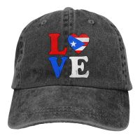 I Love Puerto Rico Men Women Adjustable Baseball Caps Denim Jeanet Snapback Cap