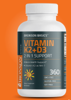 Bronson Basics Vitamin K2 Plus D3 (MK7) - 360 Tablets