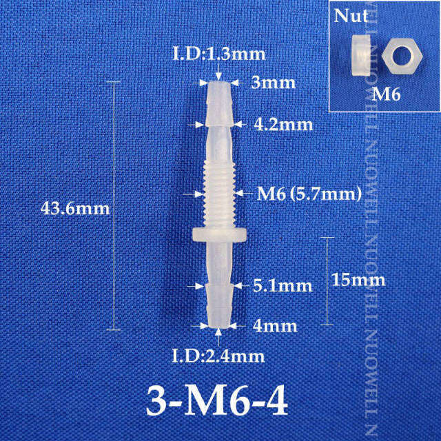 5-200ชิ้นข้อต่อท่อพีพีพี-m6-m10ต่ออุปกรณ์สำหรับตู้ปลาอะแดปเตอร์ถังปลาข้อต่อมีหนามกั้นผนังที่ต่อสายยางปั๊มลม