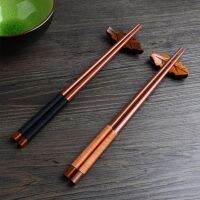 ETXJapanese pointed chopsticks exquisite fashion tableware Japanese log winding non-slip wooden hotel household