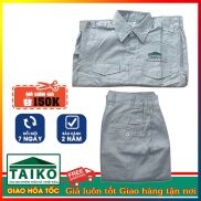 Bộ quần áo bảo hộ lao động TAIKO Màu ghi đậm và ghi nhạt vải kaki 2 1