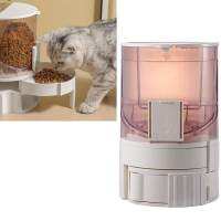 Pet Water Food Dispenser 2 in 1 ความจุขนาดใหญ่โปร่งแสง Automatic Cat Feeder Waterer สำหรับสุนัขลูกสุนัข