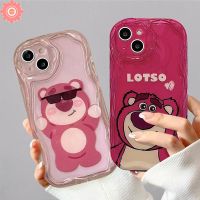 เคสการ์ตูนลายสตรอเบอร์รี่หมี Lotso สำหรับ Oppo A12 A17 A15 A5s A3s A74 A16 A95 A54 A15s A17K A57 A77 A9 A7 A77S A76ขอบโค้งมนนุ่ม