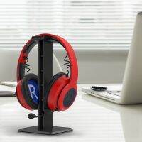 Headphone Holder ABS Stand Lightweight Stable Desktop Bracket With Sticker For Gaming Headphones Headsets  Black