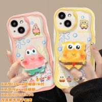 iPhone xrบอดี้14pro Appleเครื่องดัดแปลงXRถึง14Proรุ่นสุดยอดสามมิติSpongeBob SquarePants XRถึง13Proเคสโทรศัพท์กันตก