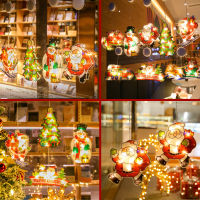 Christmas LED Window Decoration Lights Christmas Suction Cup Chandelier Party Decoration Gift Lights Indoor Bedroom Scene Layout