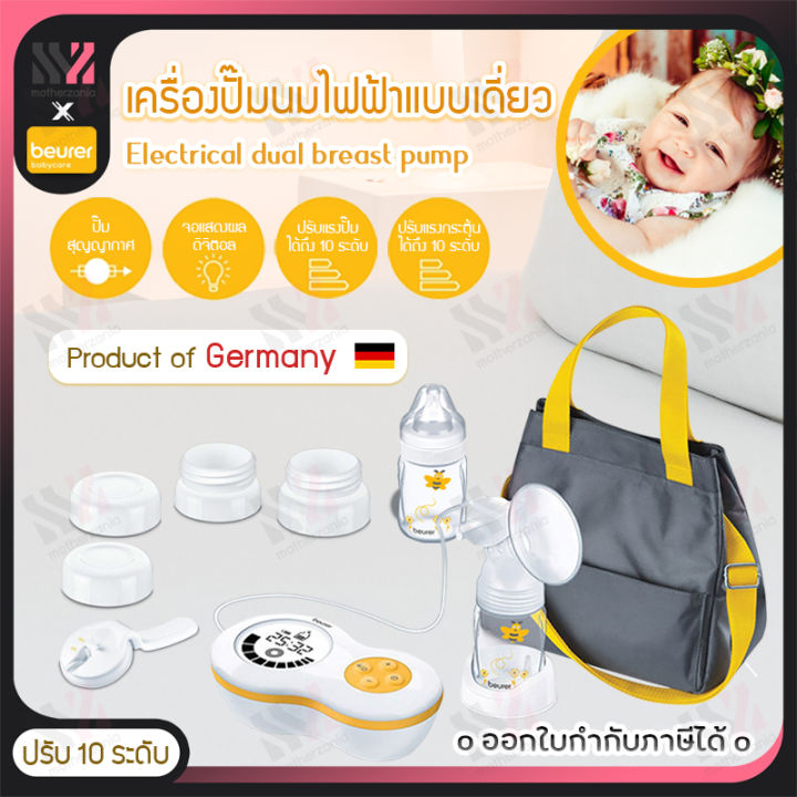 beurer-เครื่องปั๊มนมไฟฟ้า-แบบเดี่ยว-by60-electric-breast-pump-ของแท้-ปราศจาก-bpa-เครื่องปั๊มนม-เครื่องปั๊มน้ำนม-ที่ปั๊มนมไฟฟ้า-เครื่องปั๊มนม