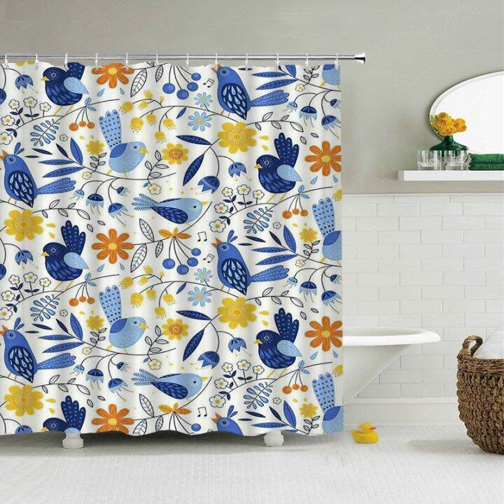 cw-leaf-shower-curtain-3d-with-hooks-partition-180x240cm-polyester-washable